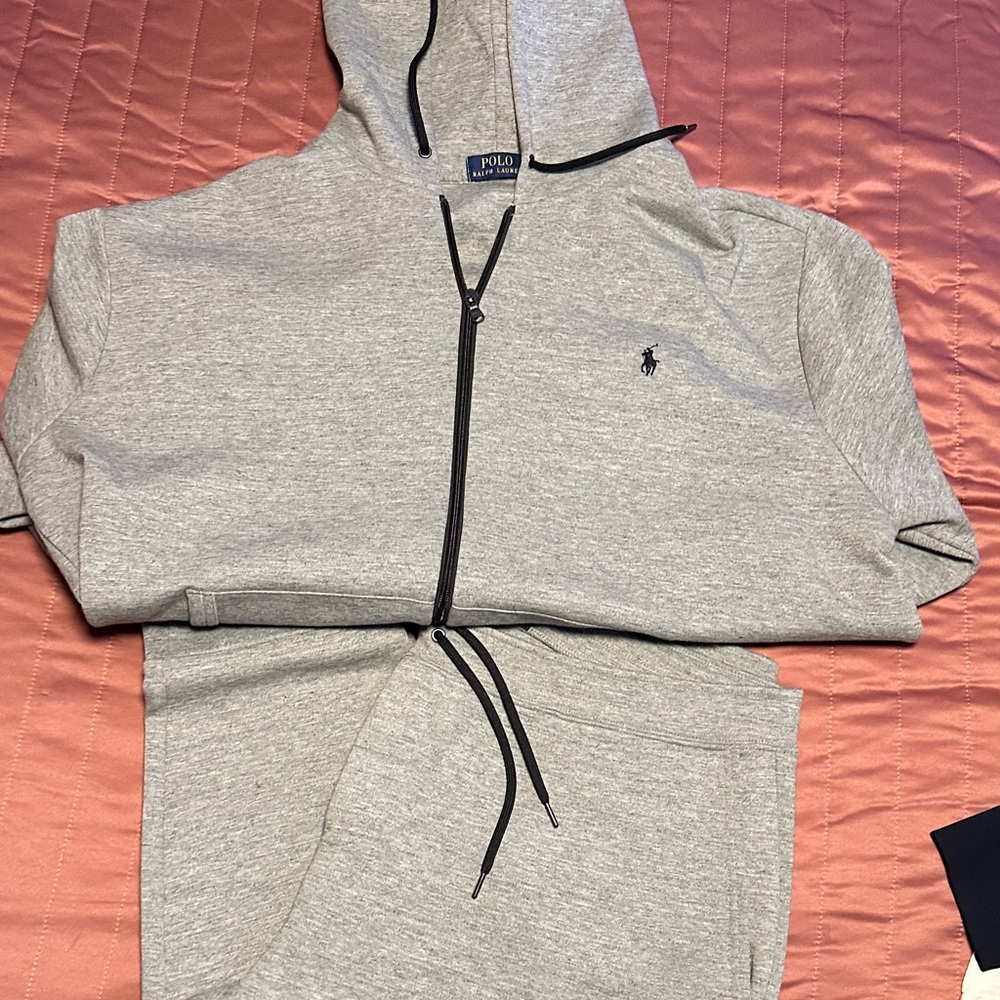Polo by Ralph Lauren Light Gray Zip-Up Sweater